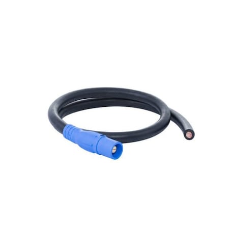 Type W 400A Pig Tails Series 16 MaleBlunt 3ft, Blue